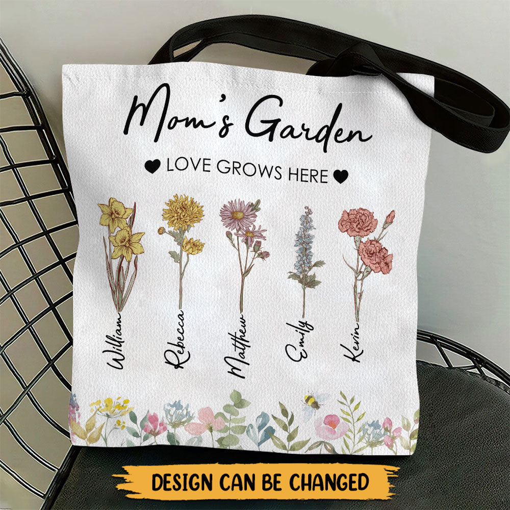 Mom's Garden - Personalized Tote Bag