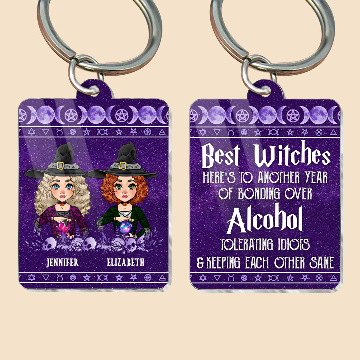 Best Witches - Personalized Acrylic Keychain - Best Gift For Halloween - Giftago