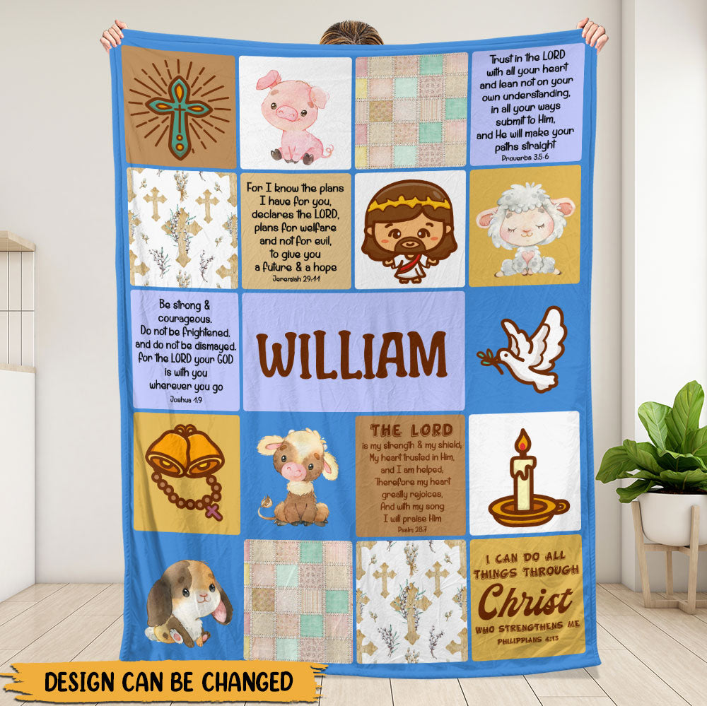 Trust In The Lord Blanket - Personalized Blanket