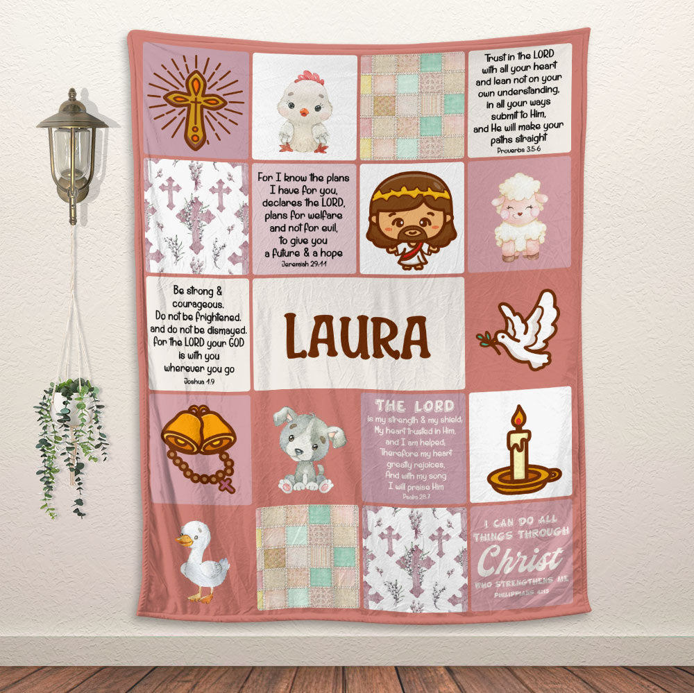 Trust In The Lord Blanket - Personalized Blanket