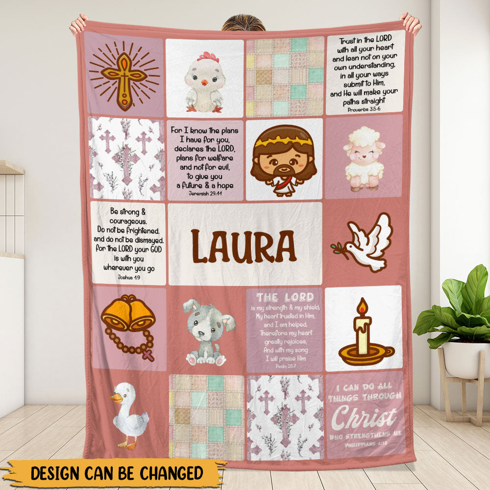 Trust In The Lord Blanket - Personalized Blanket