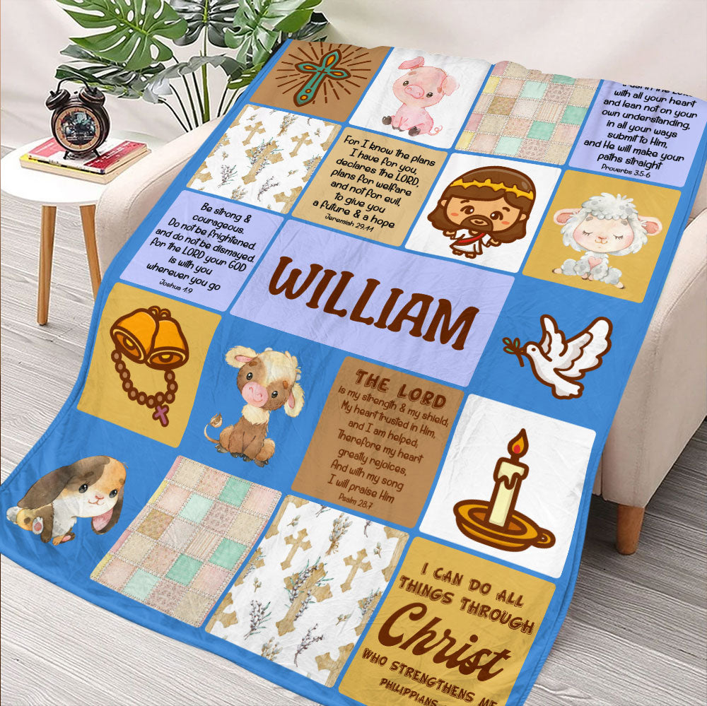 Trust In The Lord Blanket - Personalized Blanket