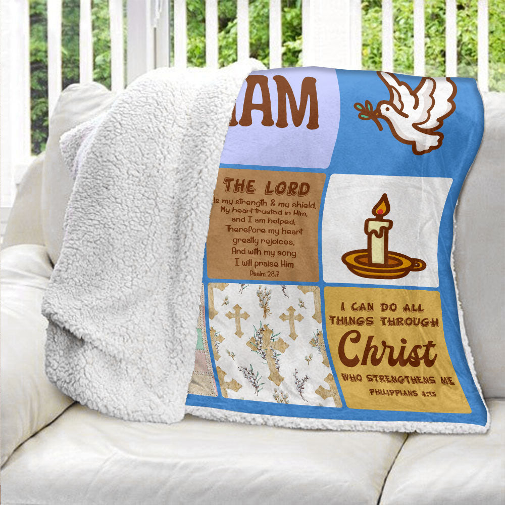 Trust In The Lord Blanket - Personalized Blanket