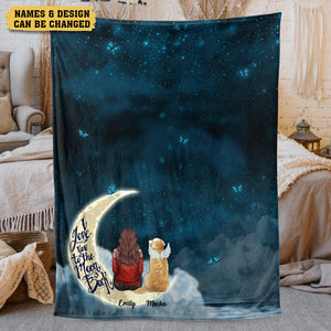 Pet Memorial On Moon - Personalized Blanket - Best Gift For Pet Lovers, For Christmas - Giftago