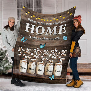 Our Home - Personalized Blanket - Meaningful Gift For Christmas, For Family - Giftago