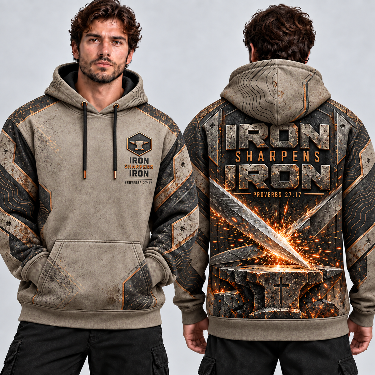 Forged Together – Proverbs 27:17 Christian Hoodie