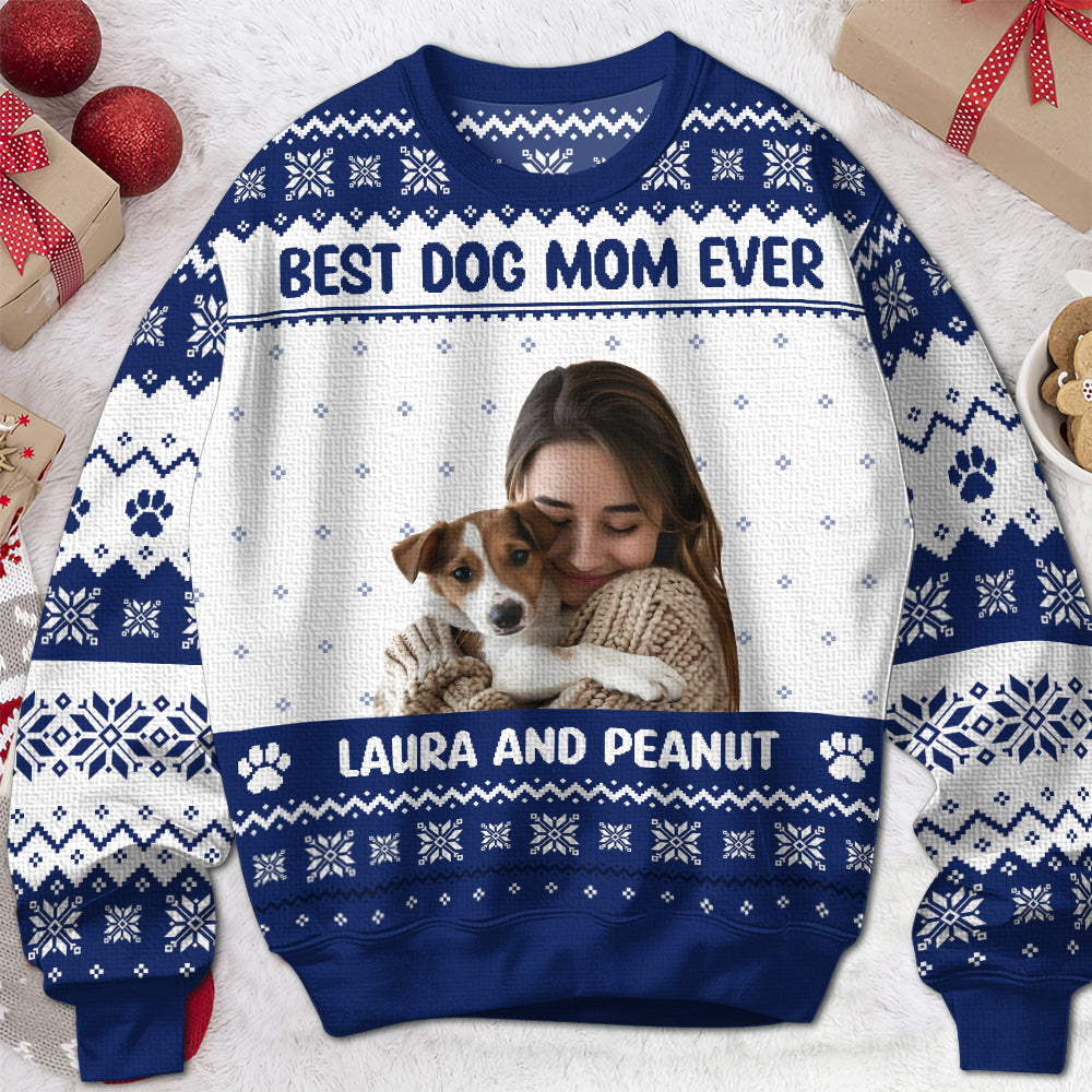 Best Dog Mom - Personalized Ugly Sweater