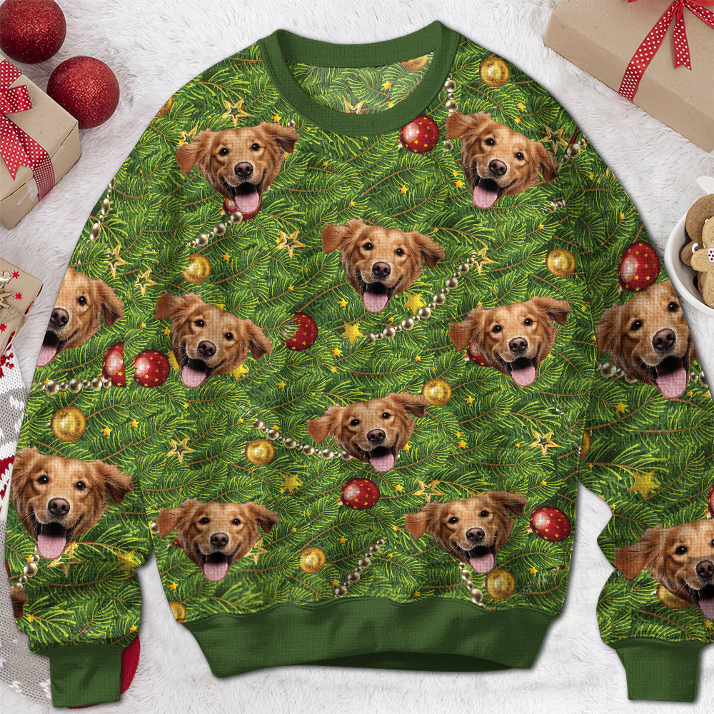 Custom Face Christmas Tree - Personalized Ugly Sweater