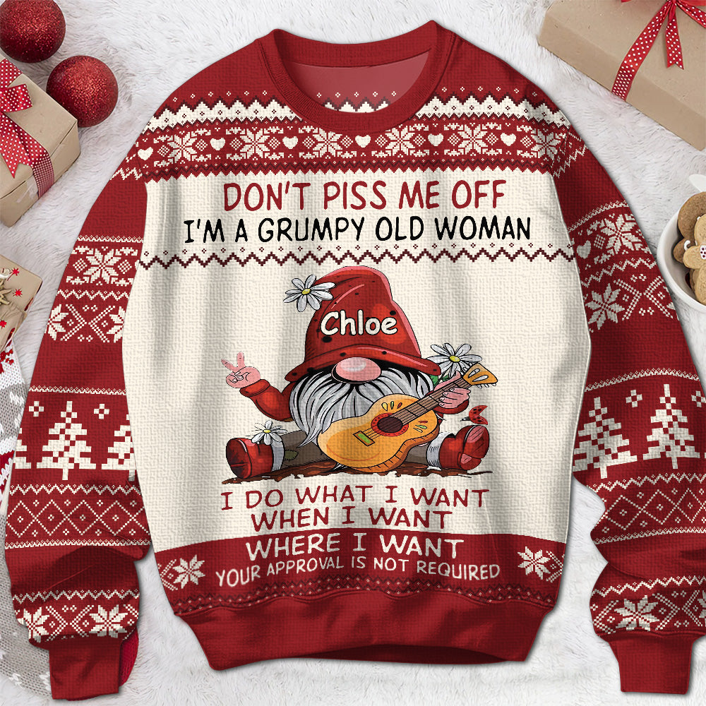 Don't Piss Me Off - Personalized Ugly Sweater