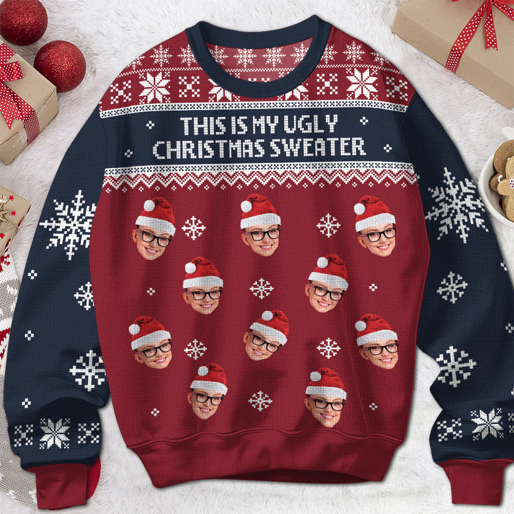 Custom Face Merry Christmas - Personalized Ugly Sweater