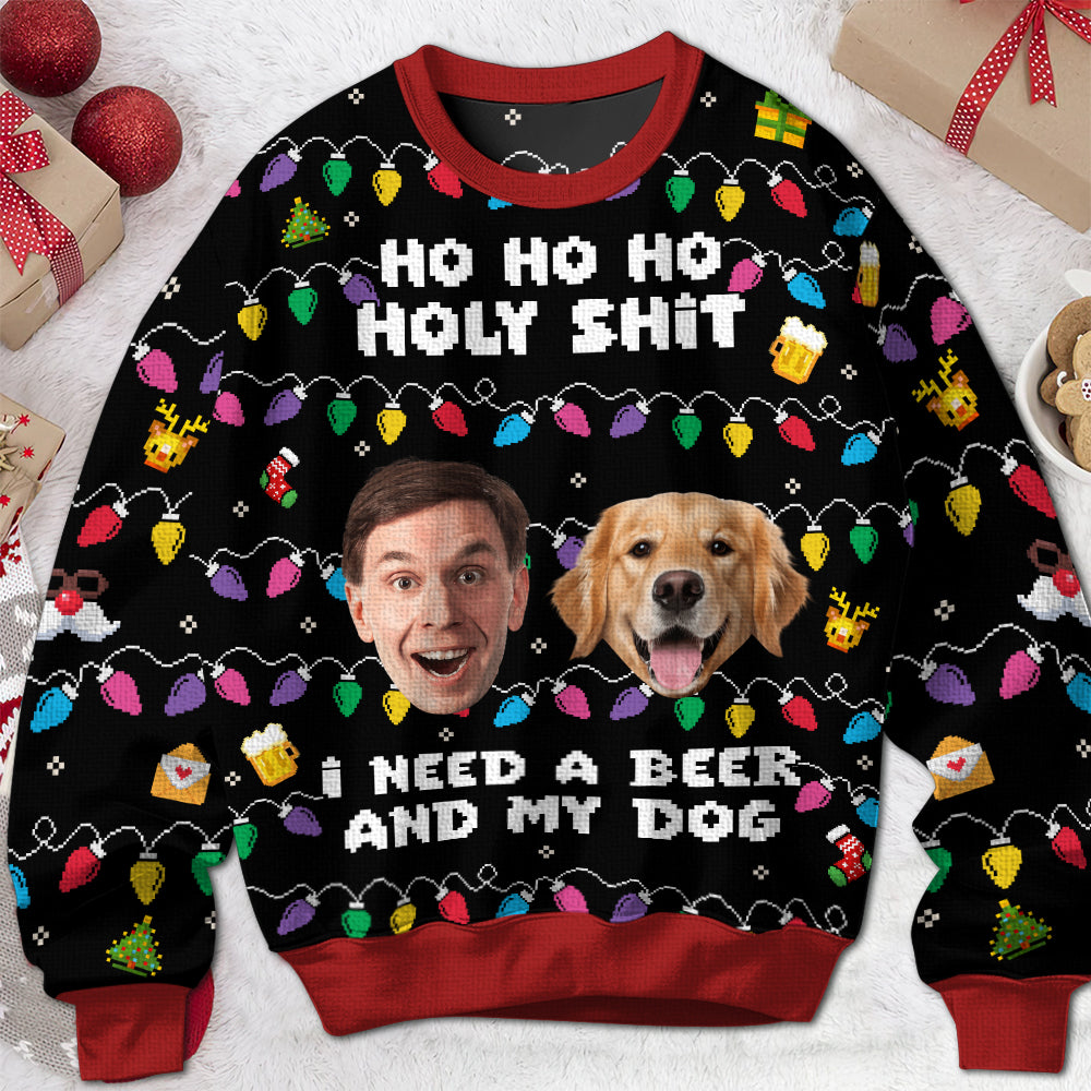 Ho Ho Ho Holy - Personalized Ugly Sweater