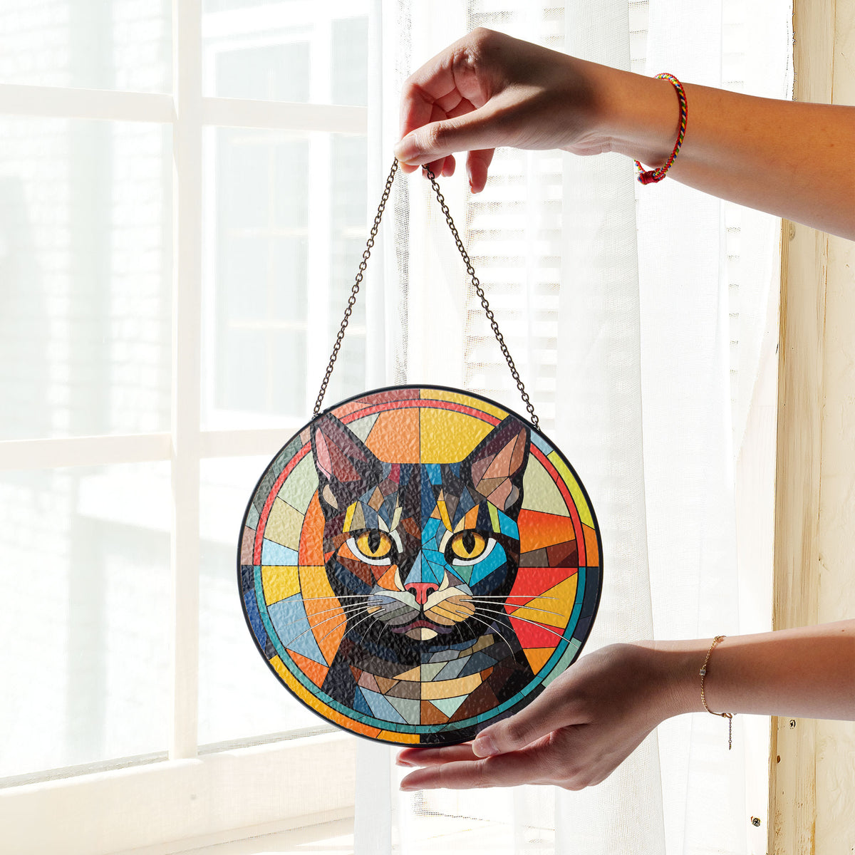 Royal Glimmer Stained Glass Window Hanging Suncatcher