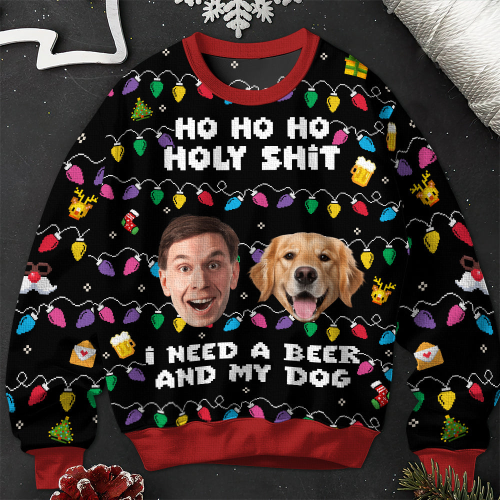 Ho Ho Ho Holy - Personalized Ugly Sweater