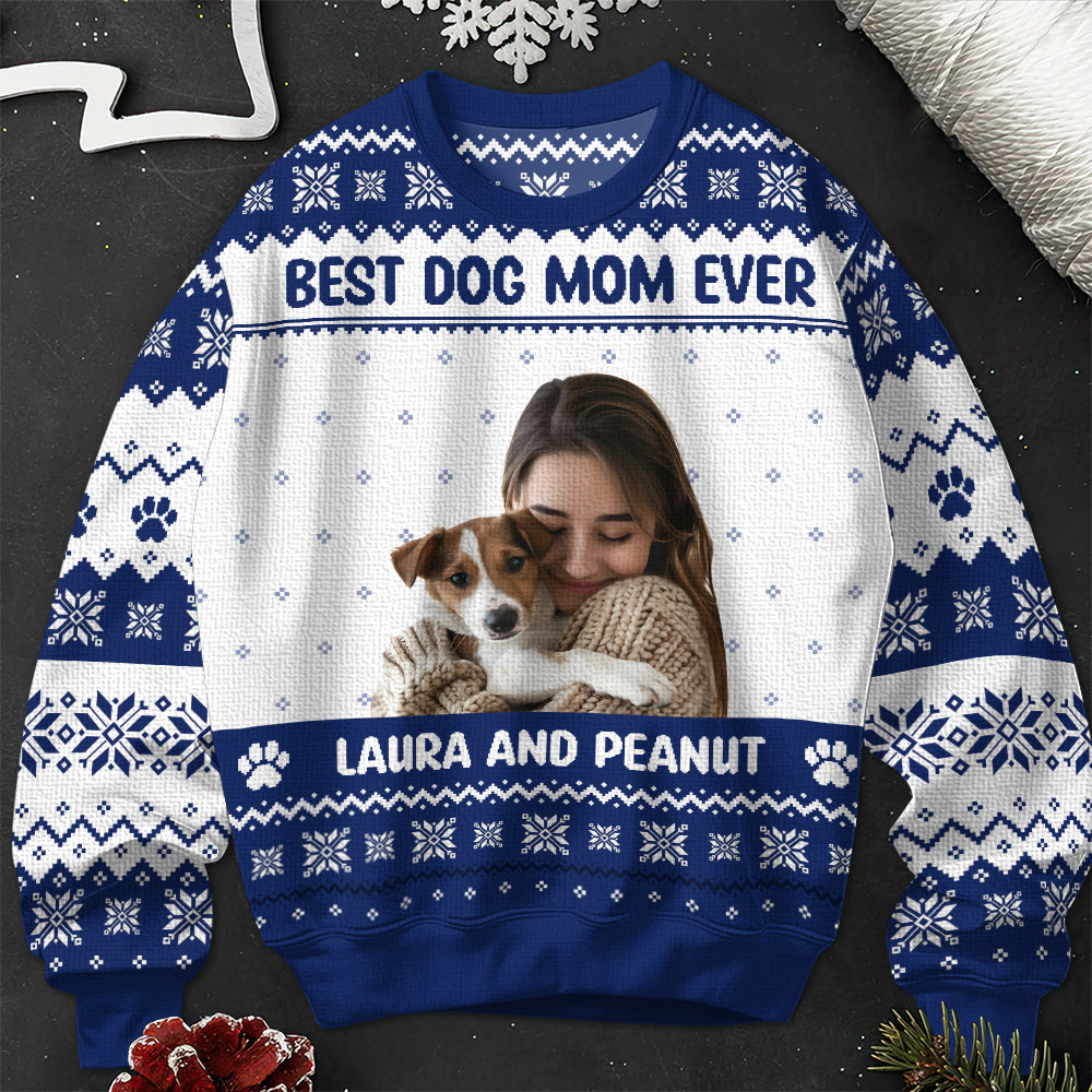 Best Dog Mom - Personalized Ugly Sweater