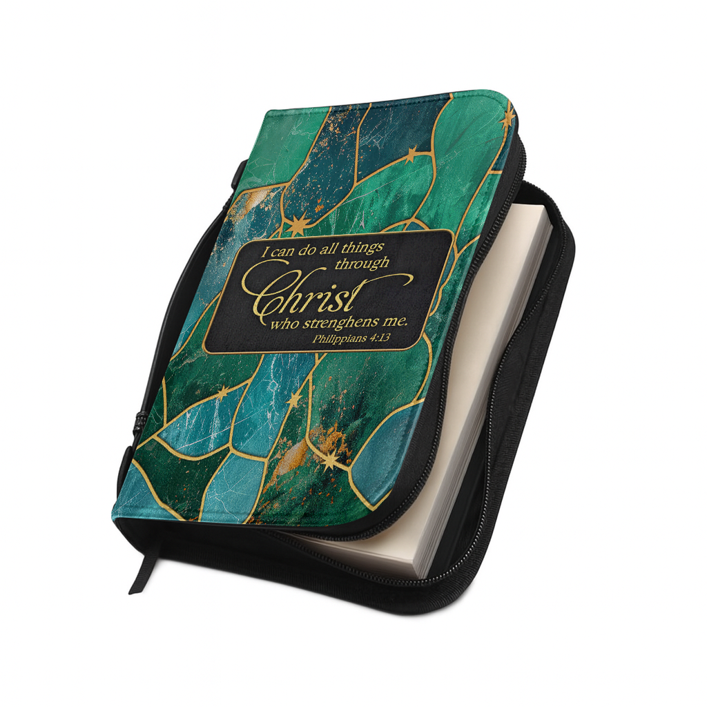 Strength in Christ - Leather Bible Cover