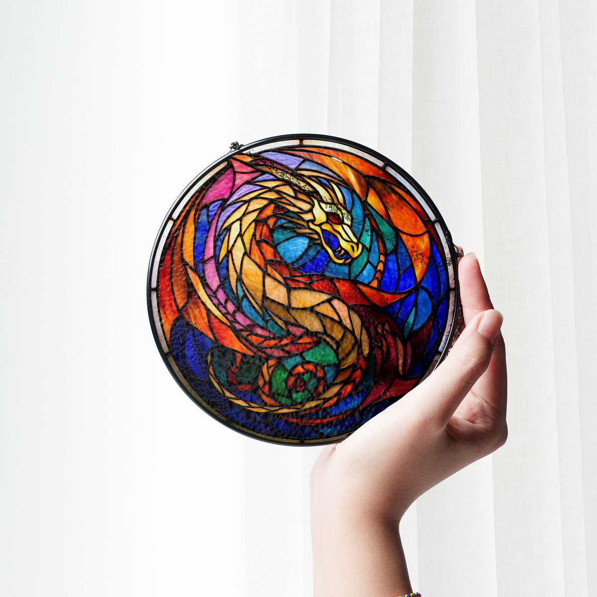 Mystic Glowtail Stained Glass Window Hanging Suncatcher