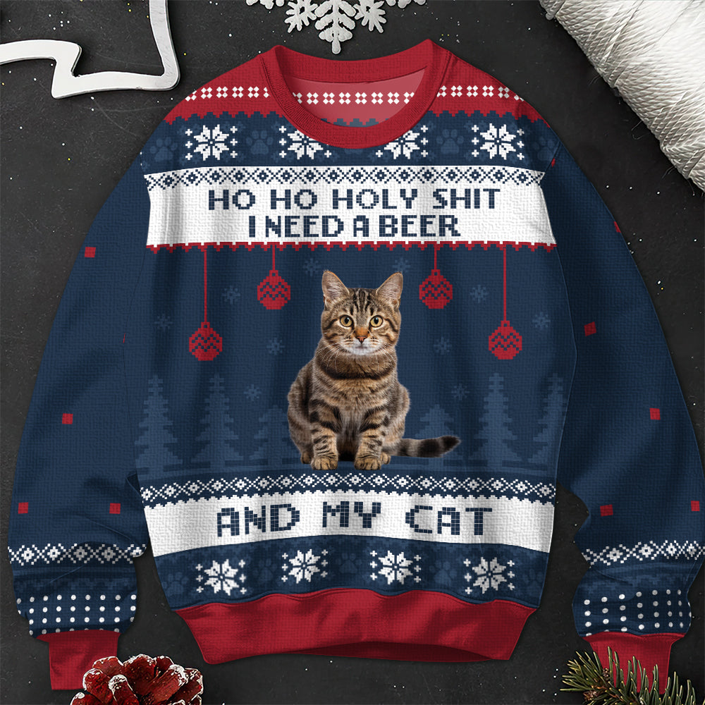 I Need A Beer - Personalized Ugly Sweater