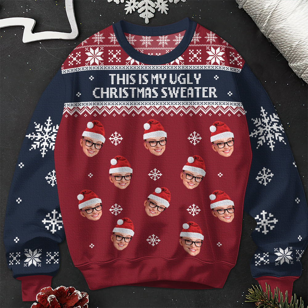 Custom Face Merry Christmas - Personalized Ugly Sweater