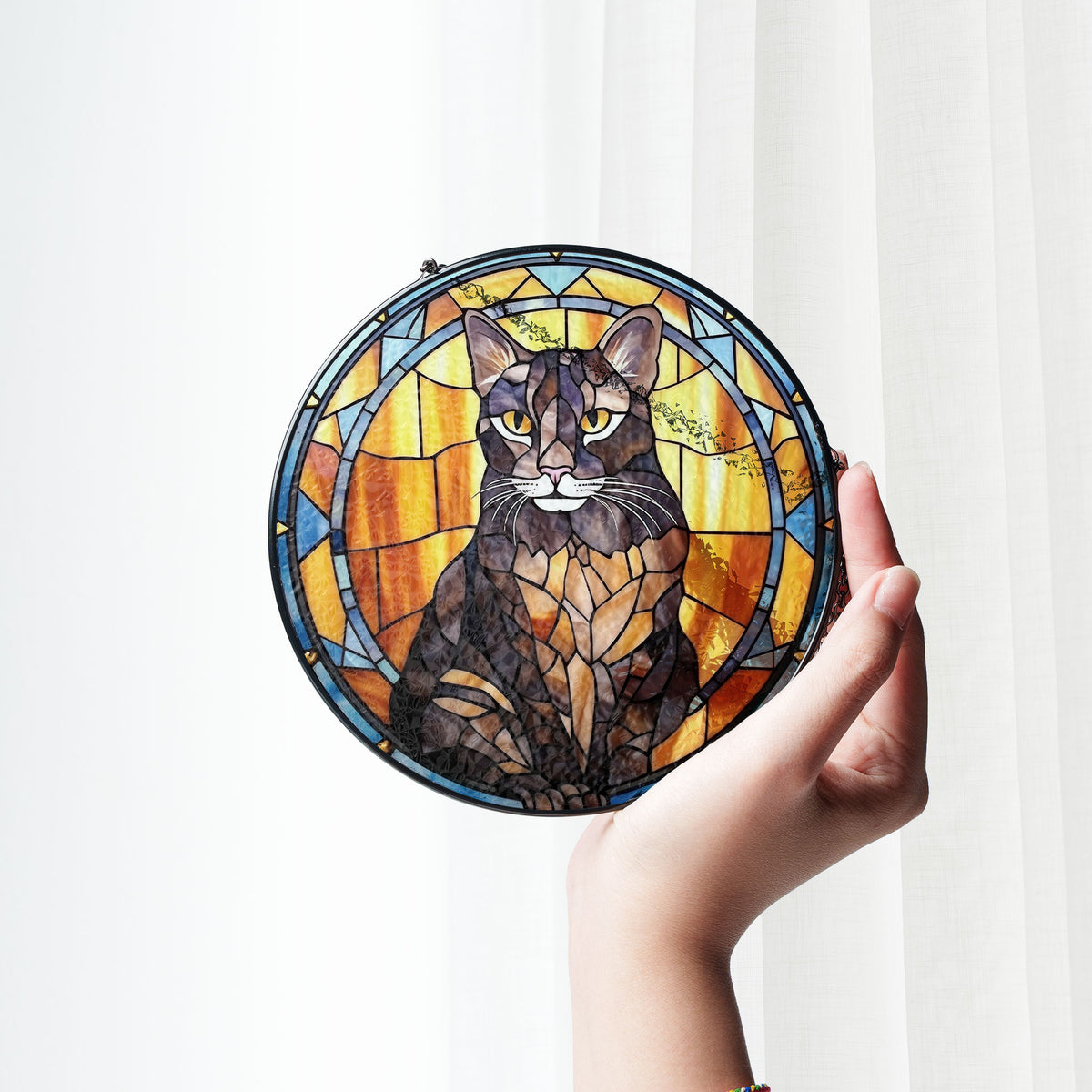 Mystic Stare Stained Glass Window Hanging Suncatcher