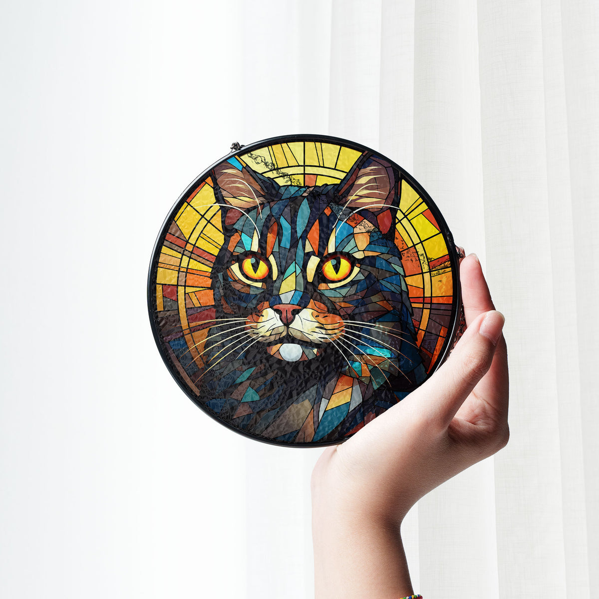 Nightwatcher Stained Glass Window Hanging Suncatcher