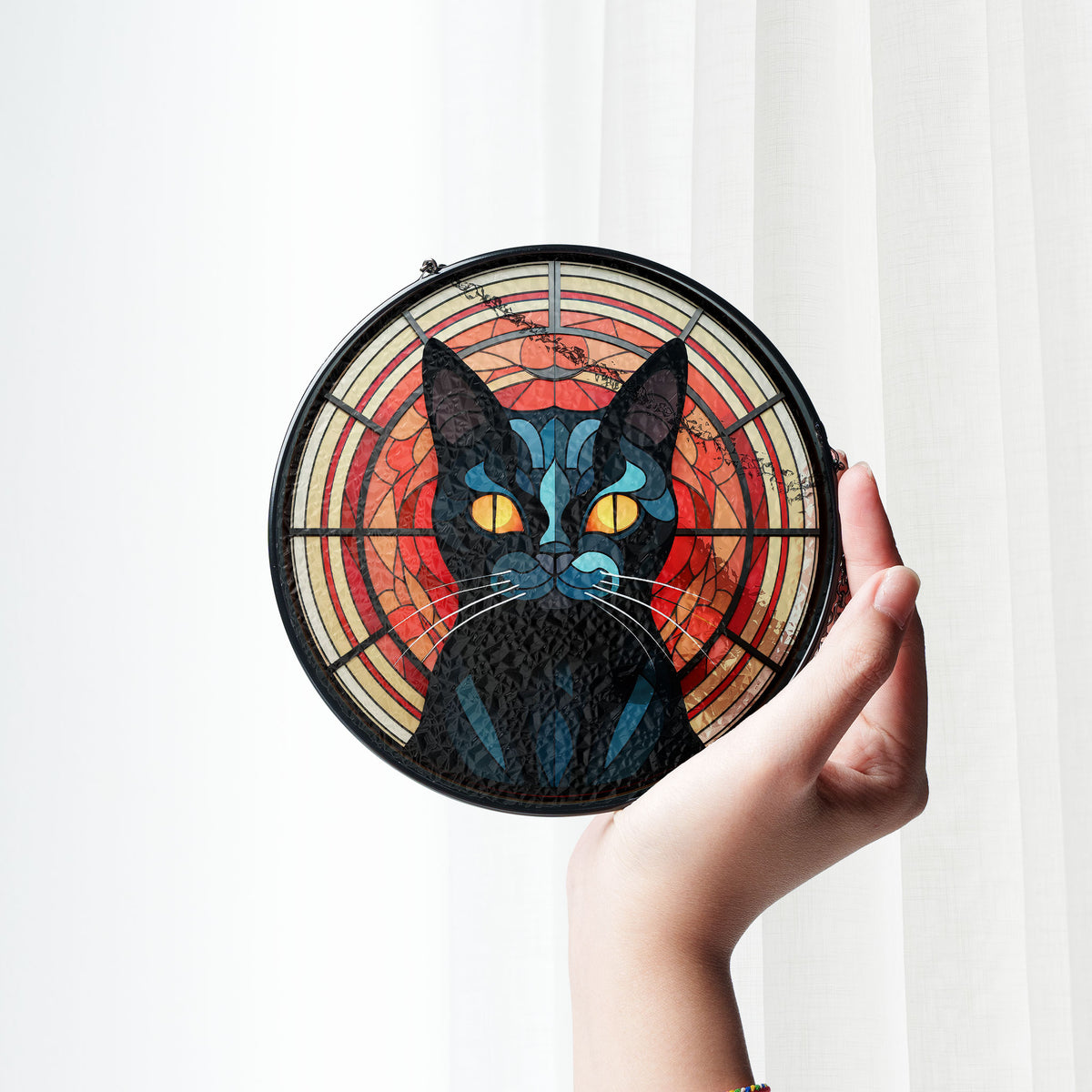 Twilight Hunter Stained Glass Window Hanging Suncatcher