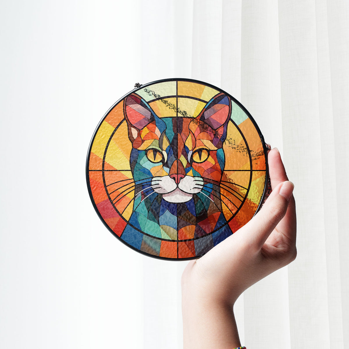 Mystic Sunrise Stained Glass Window Hanging Suncatcher