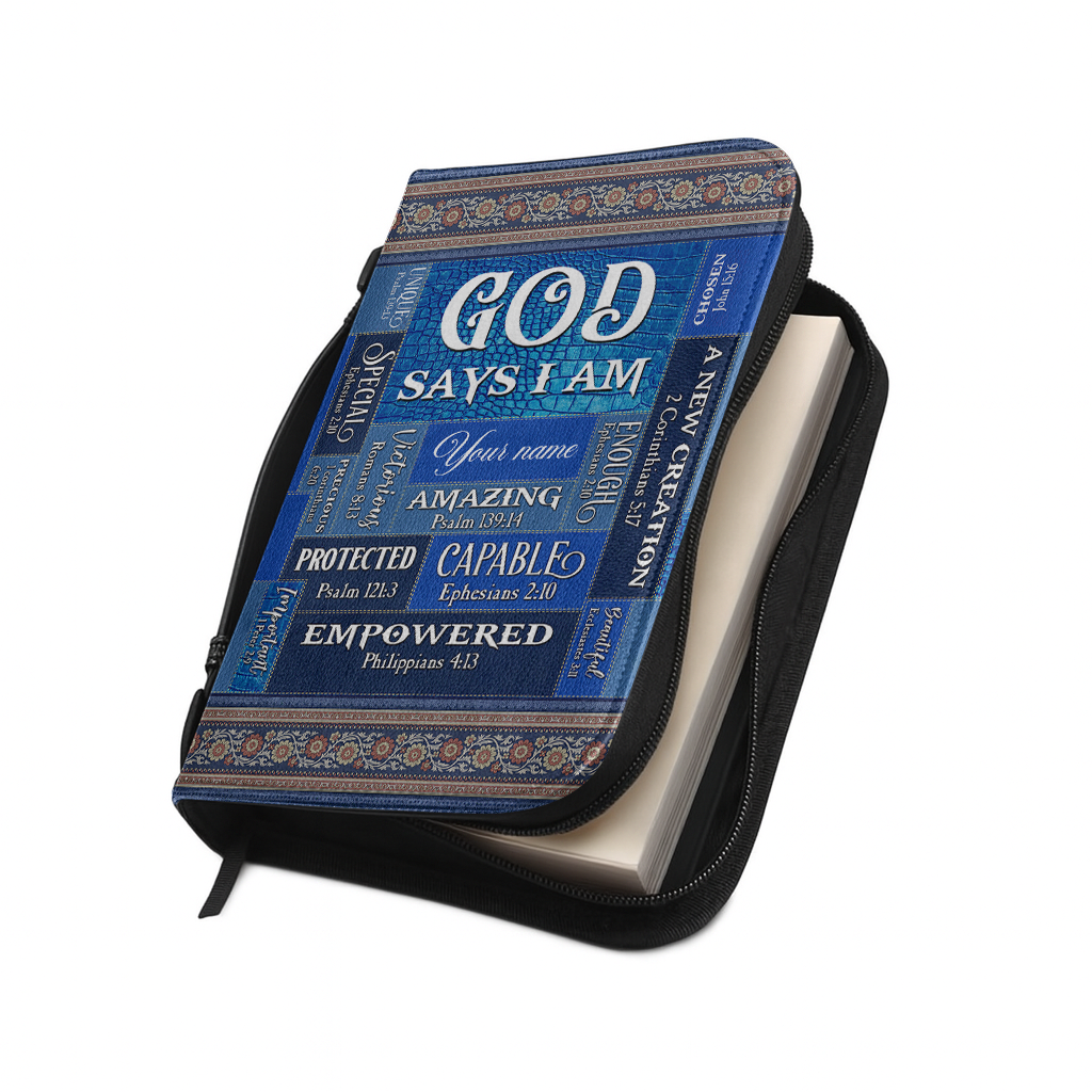 God Says I Am - Leather Bible Cover