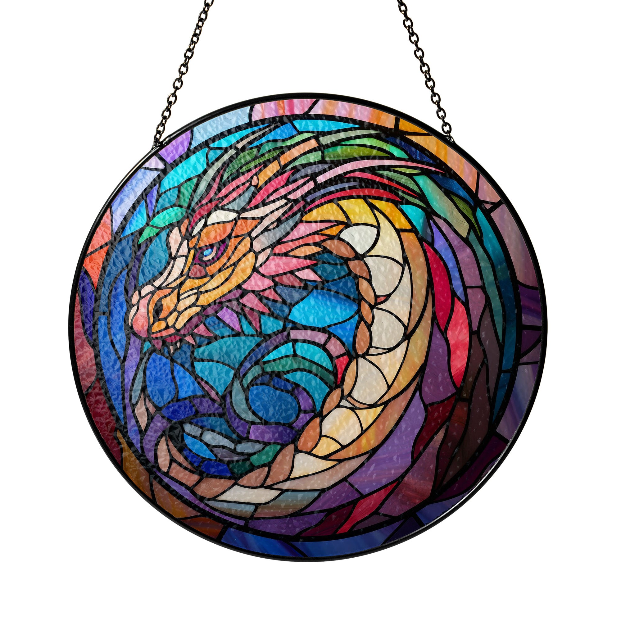 Twilight Glimmer Stained Glass Window Hanging Suncatcher