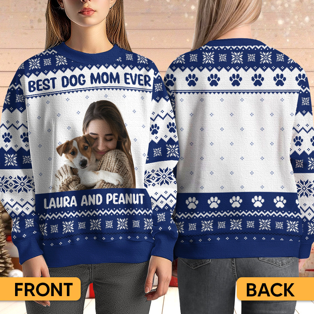 Best Dog Mom - Personalized Ugly Sweater
