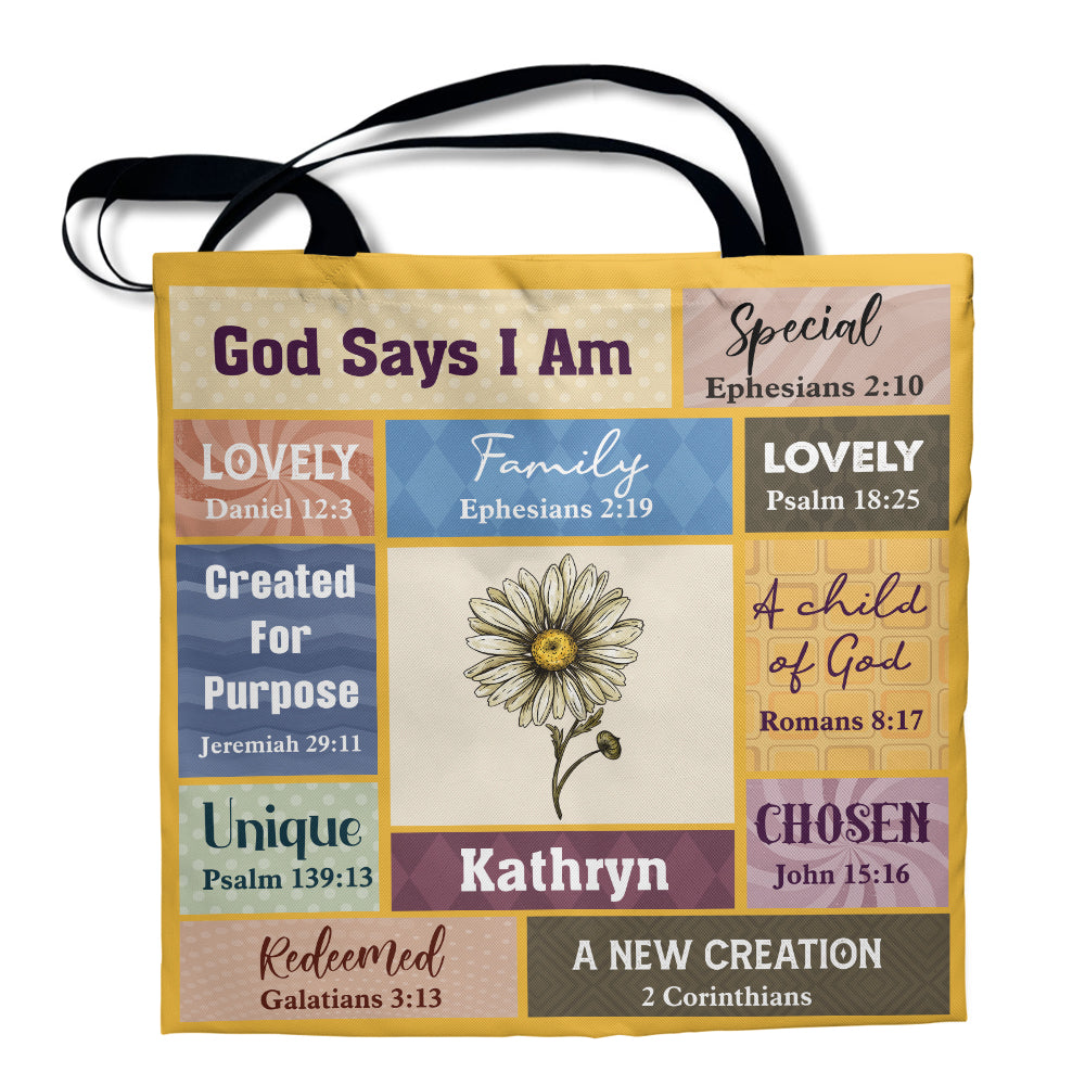 Flowers God Says Tote Bag