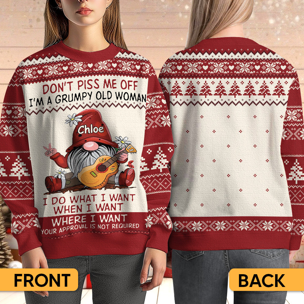 Don't Piss Me Off - Personalized Ugly Sweater