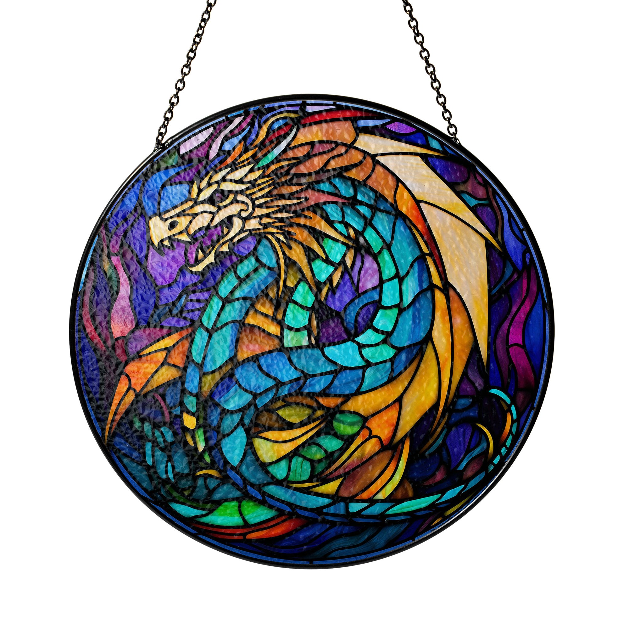 Drake of the Dawn Stained Glass Window Hanging Suncatcher