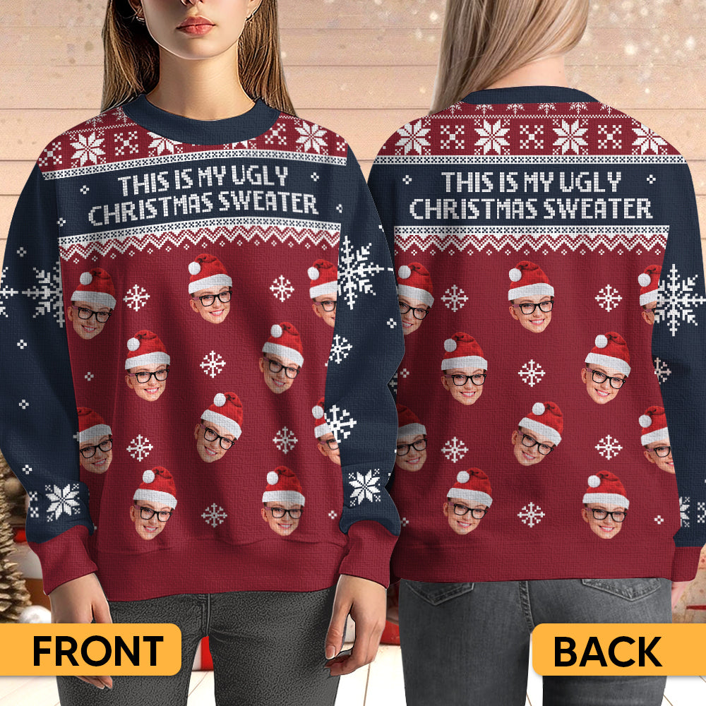 Custom Face Merry Christmas - Personalized Ugly Sweater