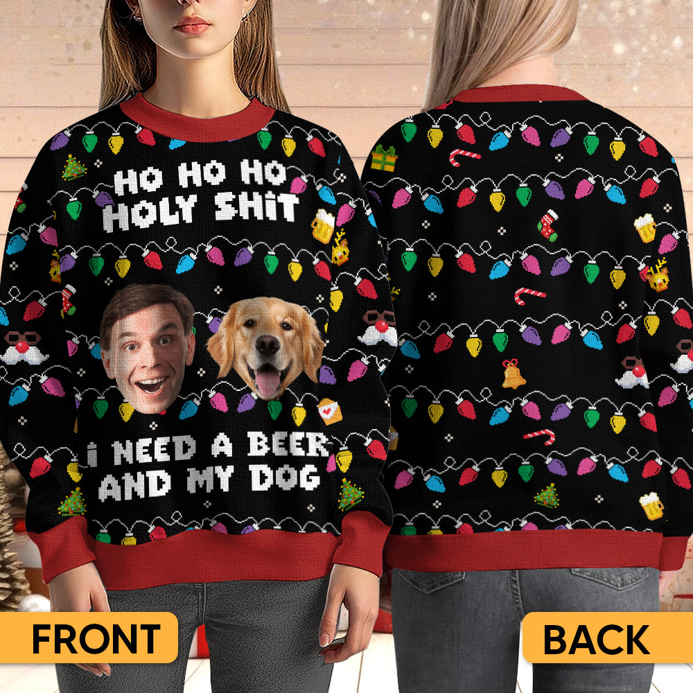 Ho Ho Ho Holy - Personalized Ugly Sweater