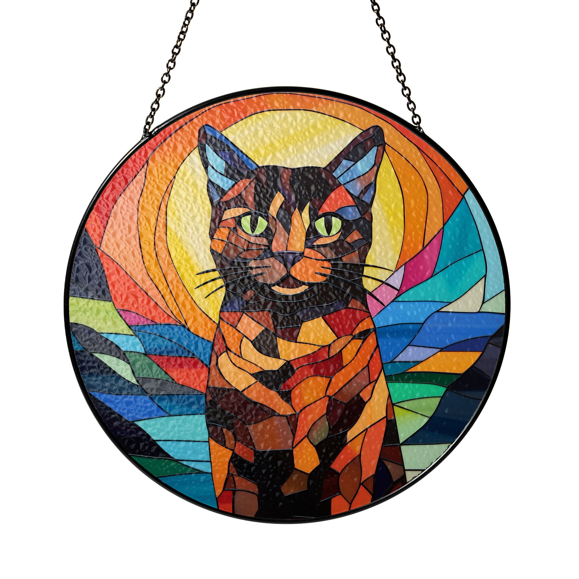 Midnight Observer Stained Glass Window Hanging Suncatcher