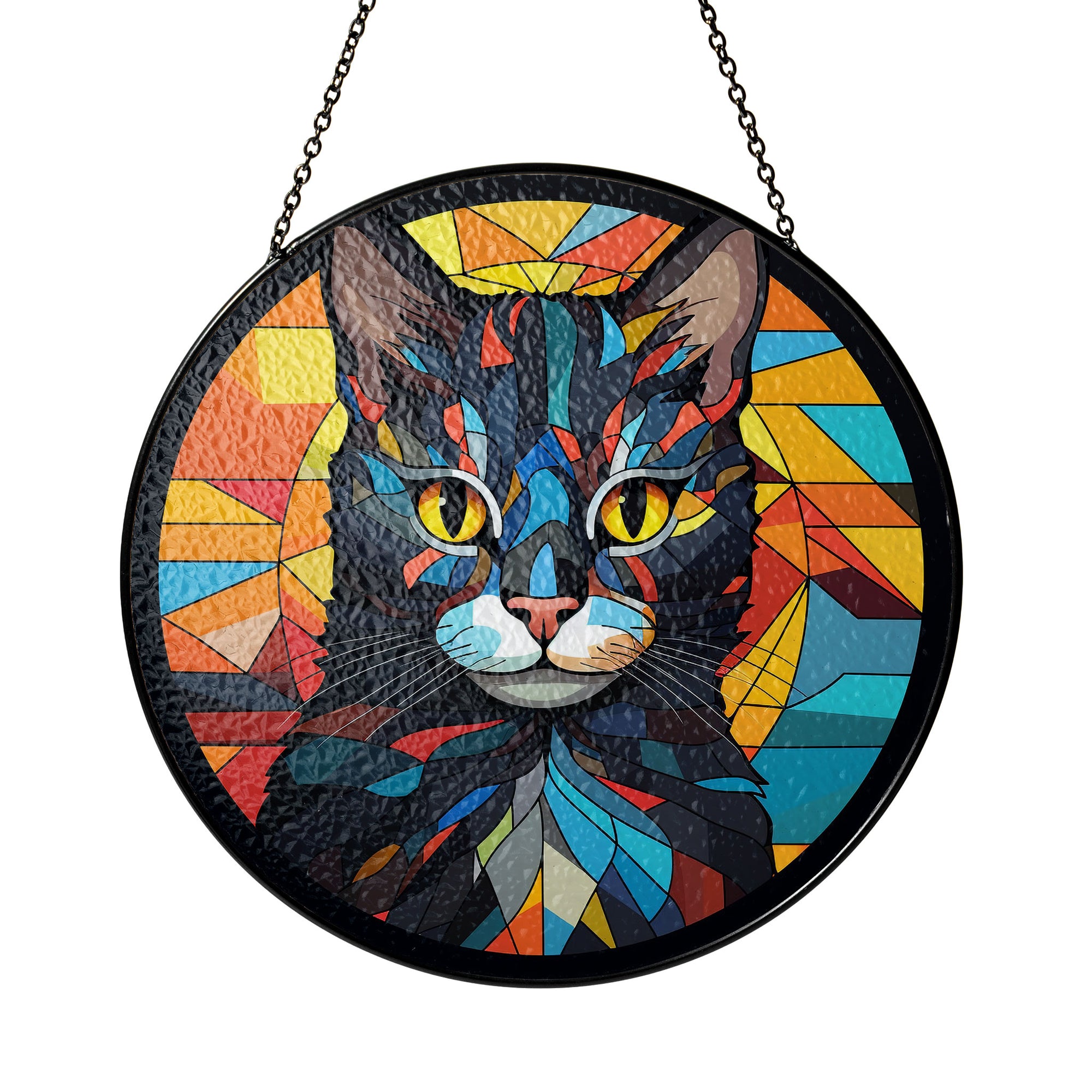 Radiant Paws Stained Glass Window Hanging Suncatcher