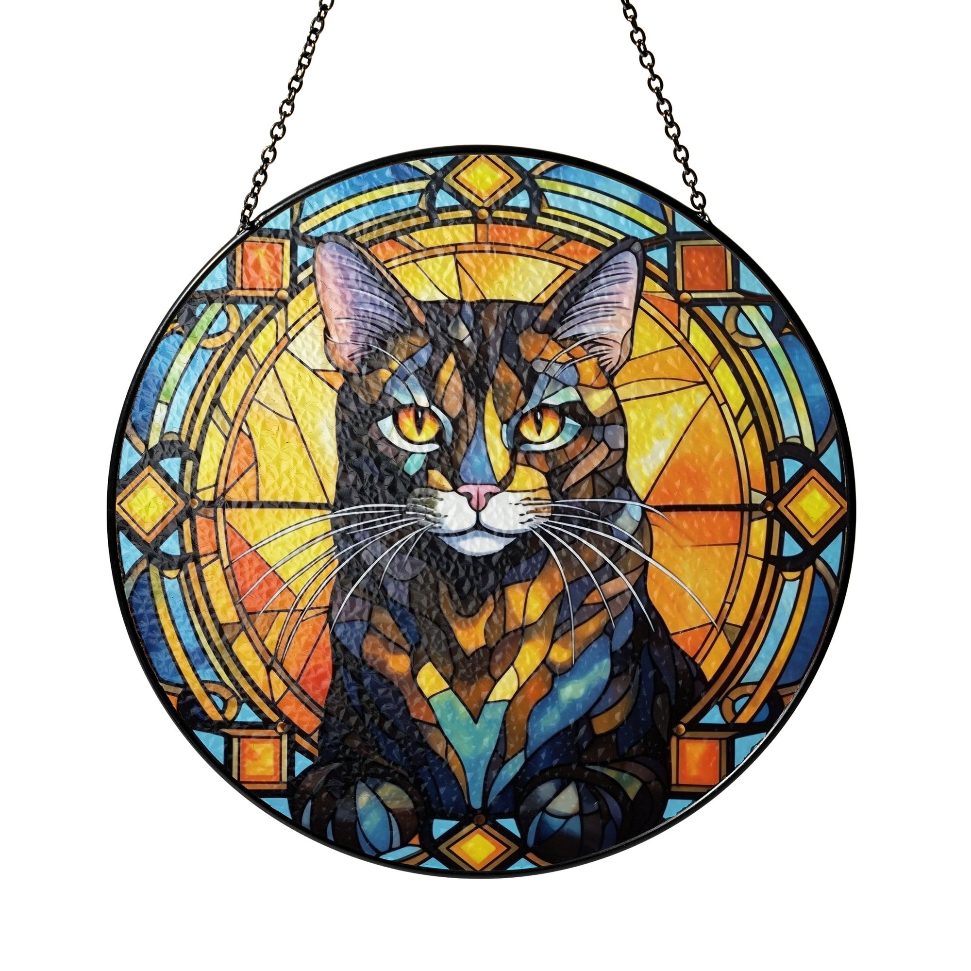 Mystic Amberglow Stained Glass Window Hanging Suncatcher