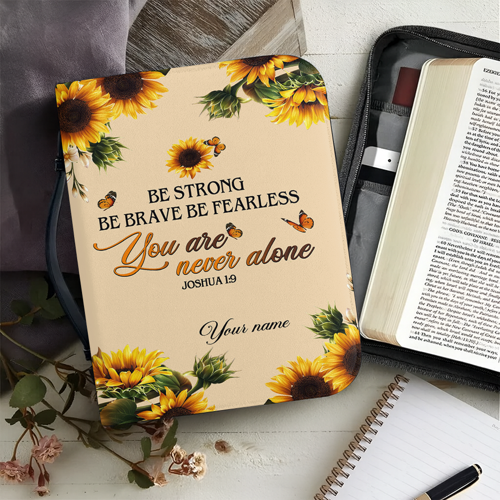 Be Strong - Leather Bible Cover