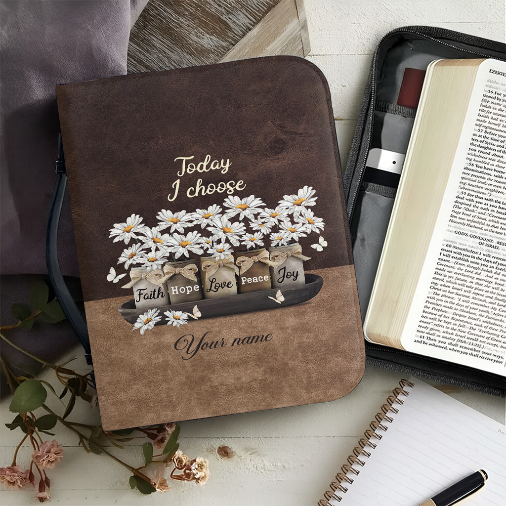 Today I Choose - Leather Bible Cover