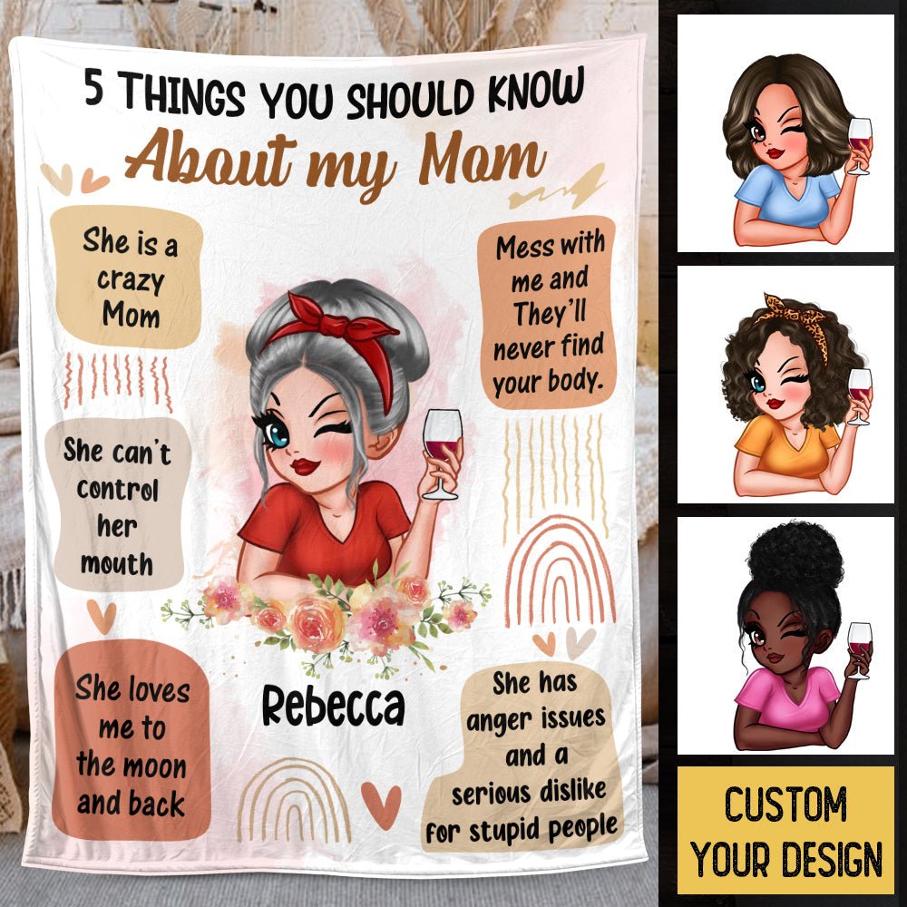 5 Things You Should Know - Personalized Blanket - Best Gift For Mother, For Grandma - Giftago