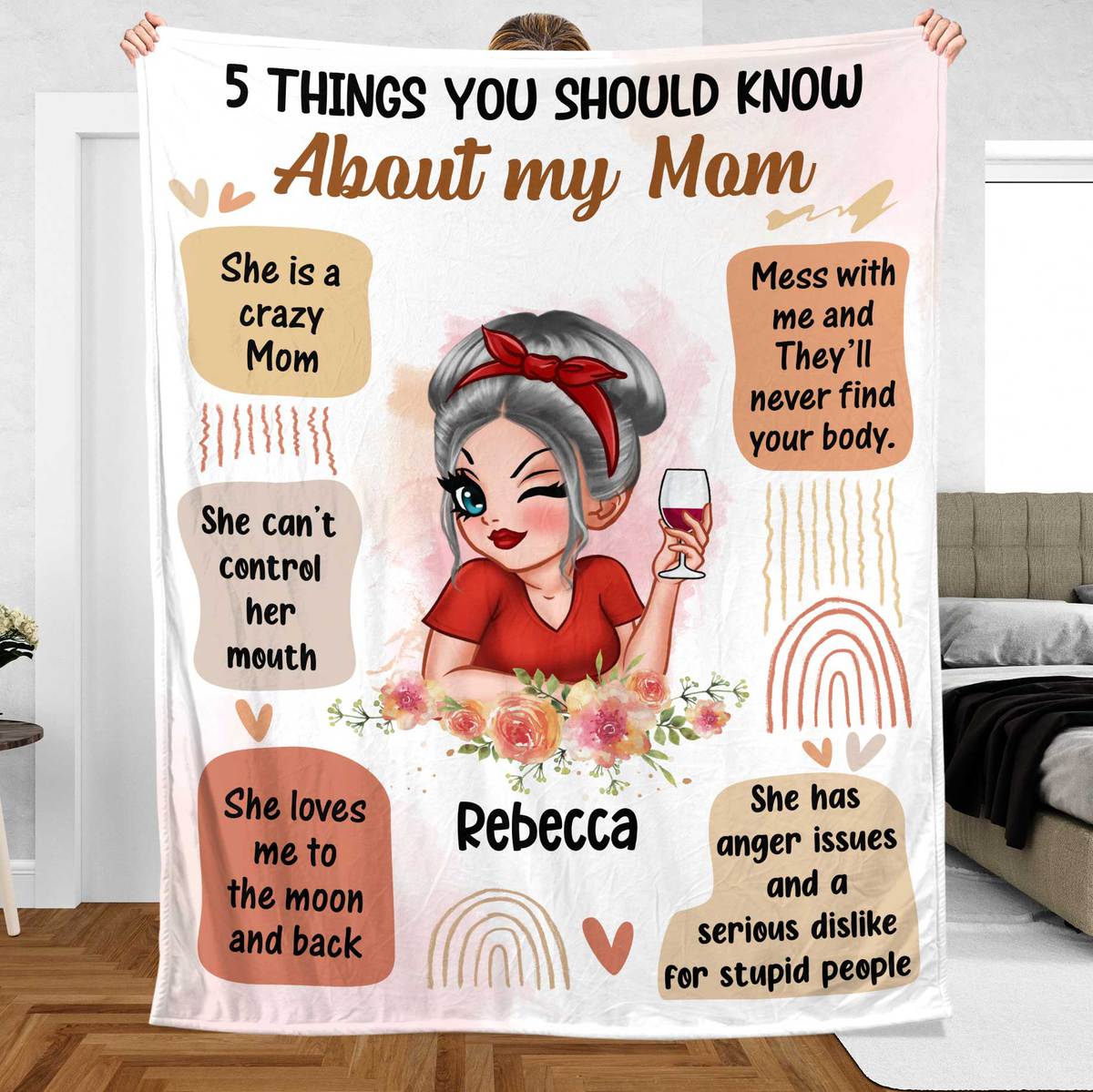 5 Things You Should Know - Personalized Blanket - Best Gift For Mother, For Grandma - Giftago