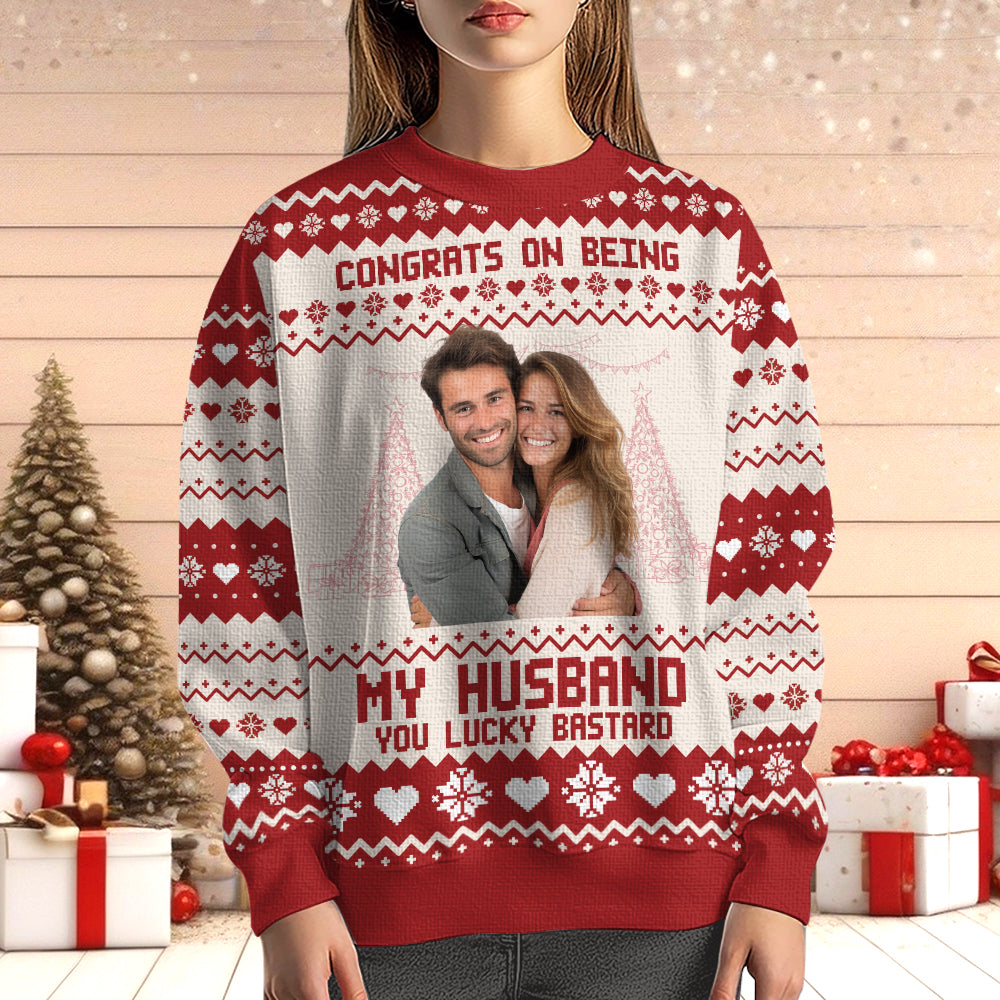 Congrats On Being My Husband - Personalized Ugly Sweater