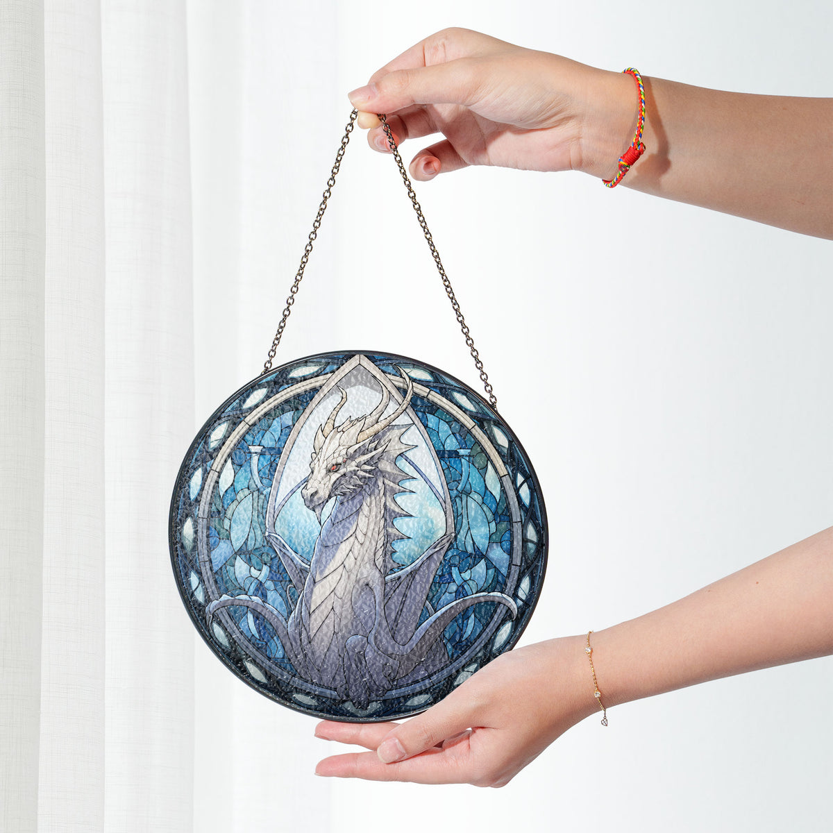 Forest Guardian Stained Glass Window Hanging Suncatcher