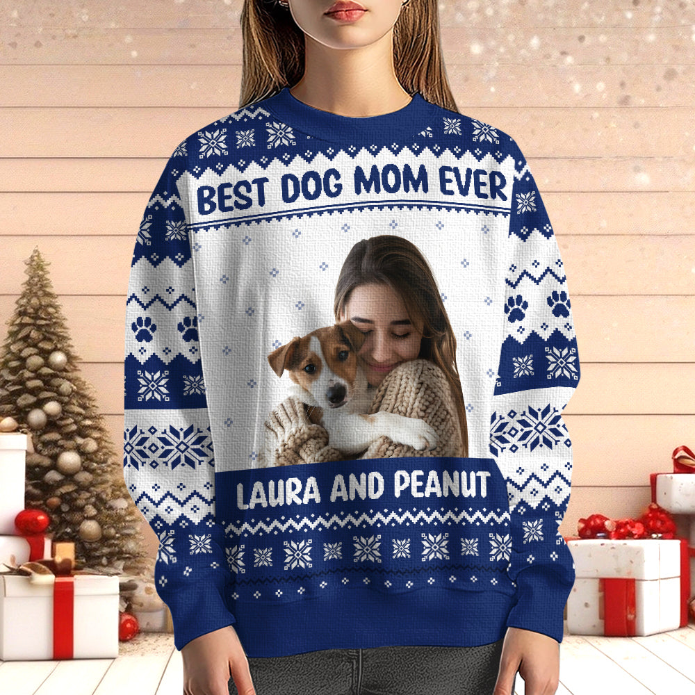 Best Dog Mom - Personalized Ugly Sweater