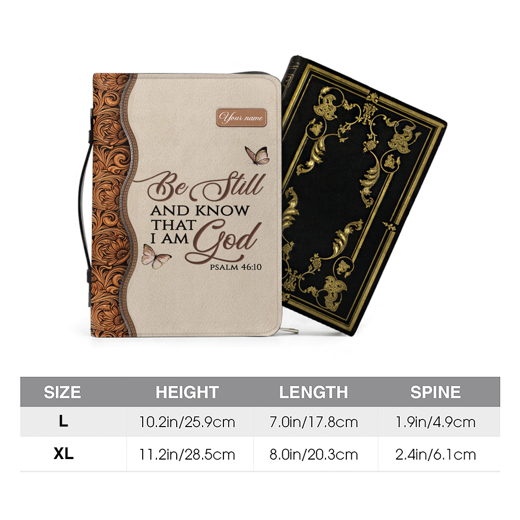 Be Still Psalm 46:10 - Leather Bible Cover