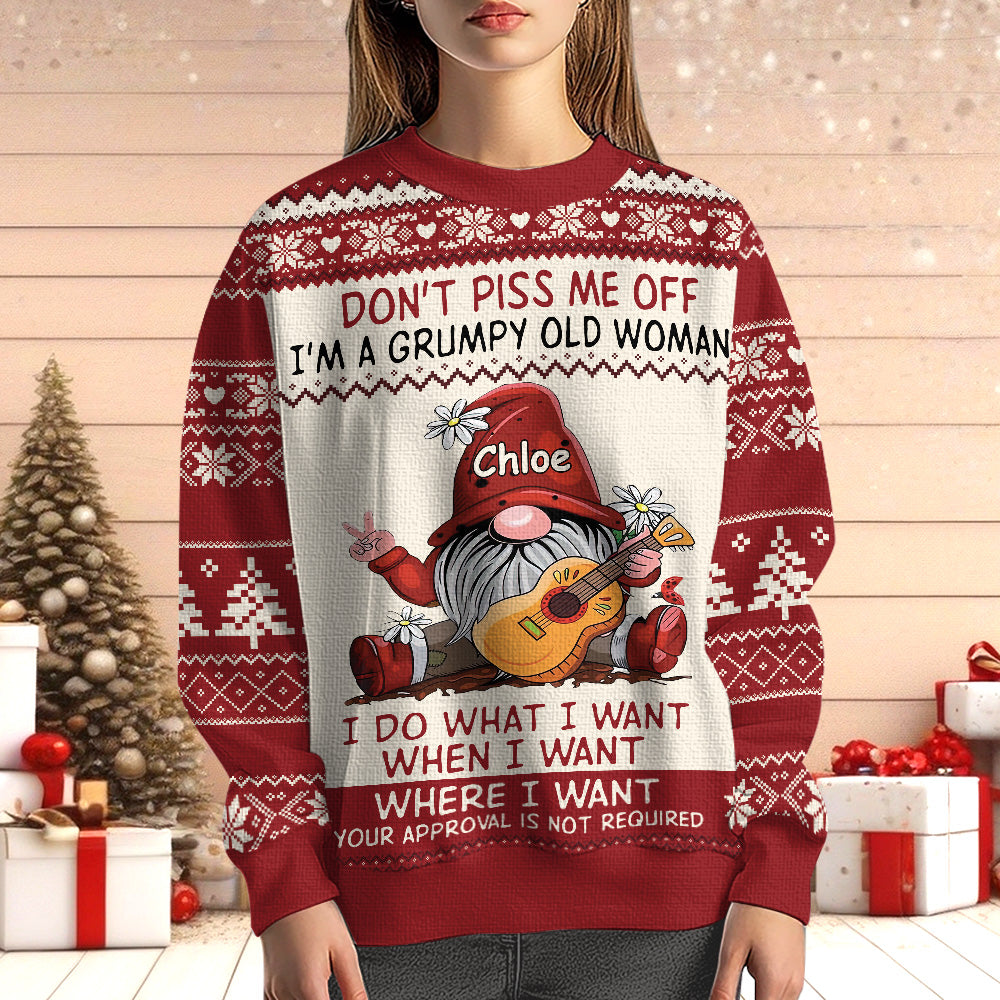 Don't Piss Me Off - Personalized Ugly Sweater
