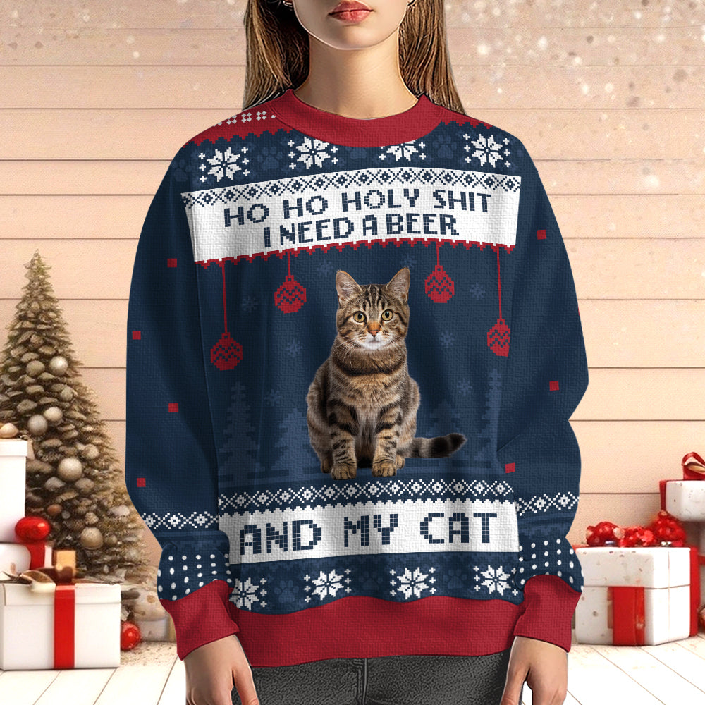 I Need A Beer - Personalized Ugly Sweater