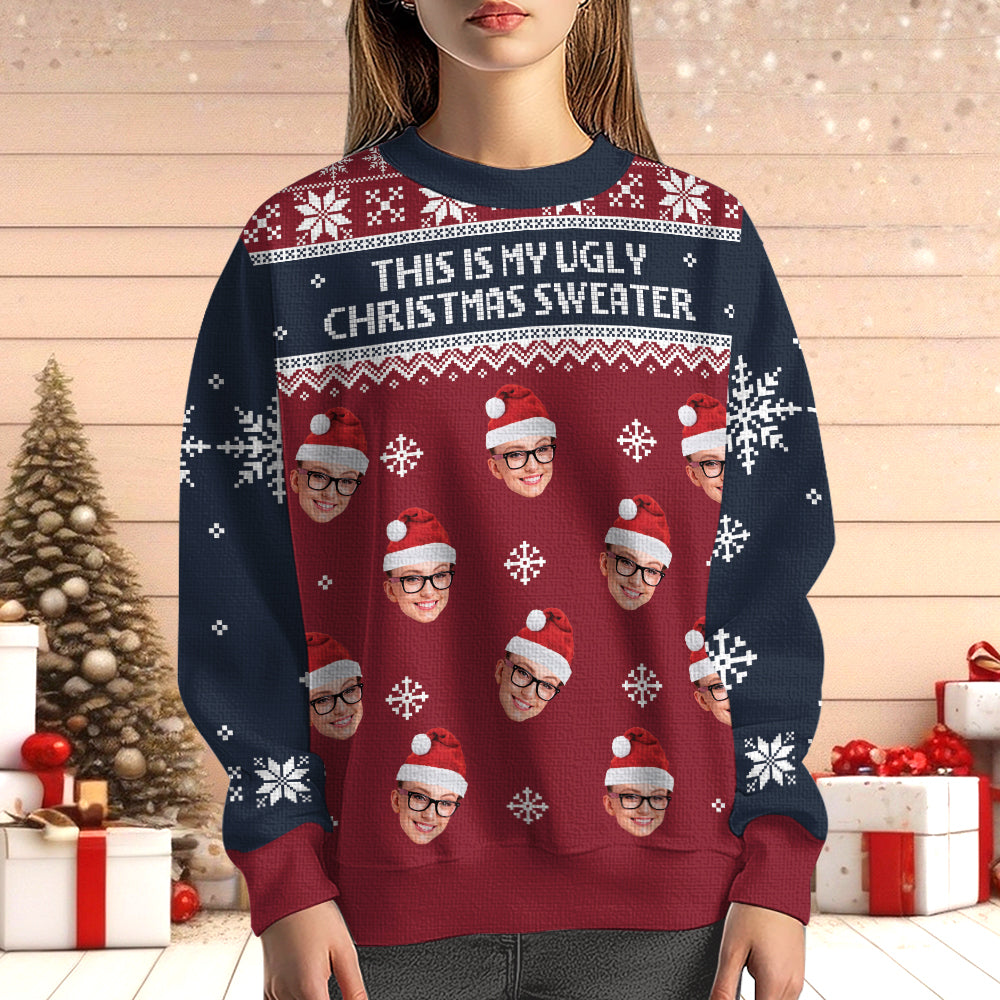 Custom Face Merry Christmas - Personalized Ugly Sweater