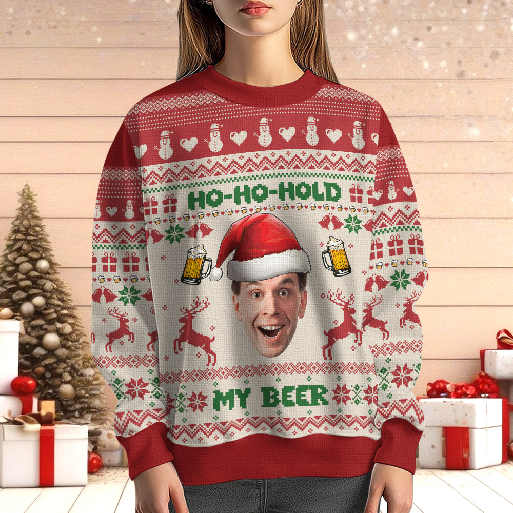 My Beer Custom Face - Personalized Ugly Sweater