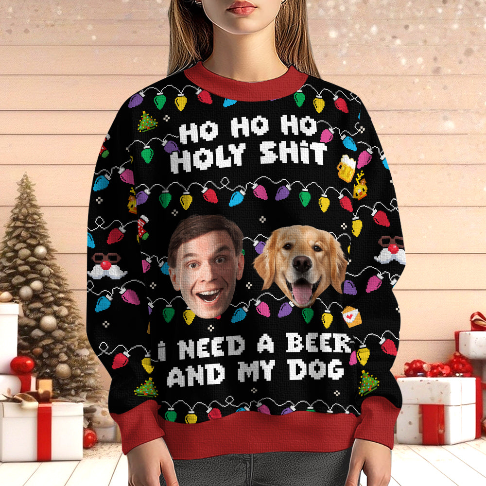 Ho Ho Ho Holy - Personalized Ugly Sweater